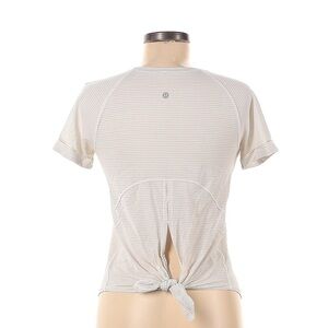 Lululemon White Tee with Tie Back (10) VGUC
